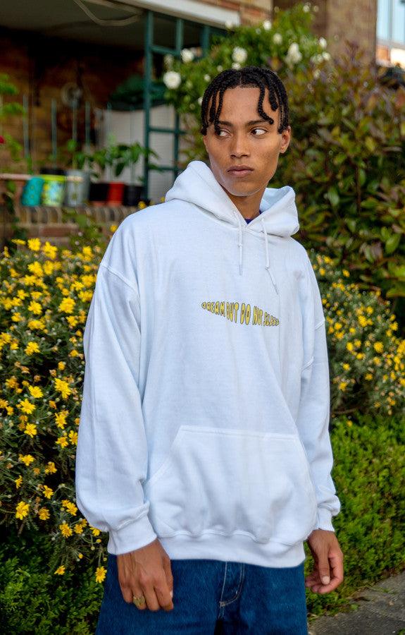 Hoodie in White with Vitamin D Summer Print - Dreambutdonotsleep
