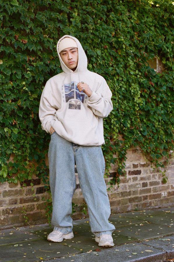Hoodie in Sand with Croatian Festival Photo Print - Dreambutdonotsleep