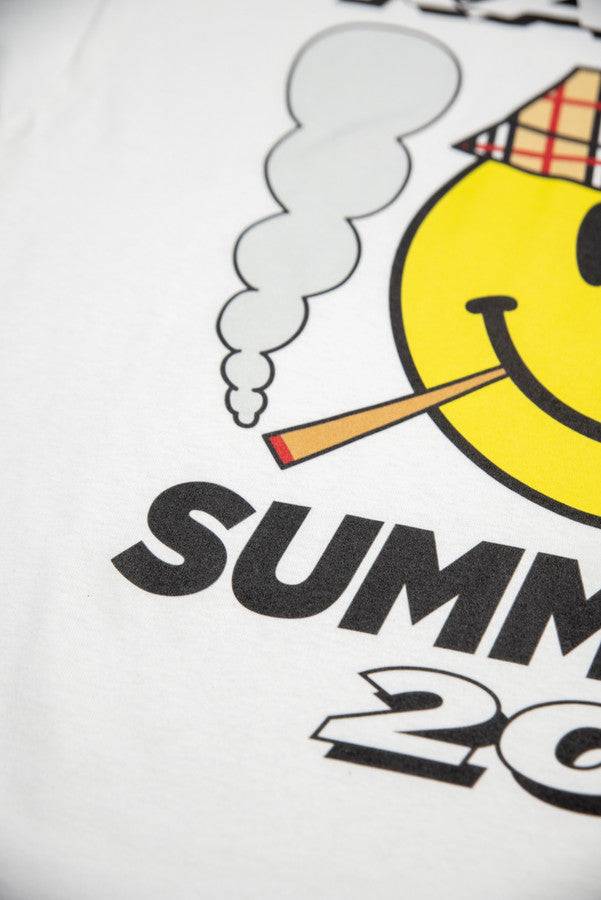 Short Sleeved T-shirt in White with RAVE! NATION Print