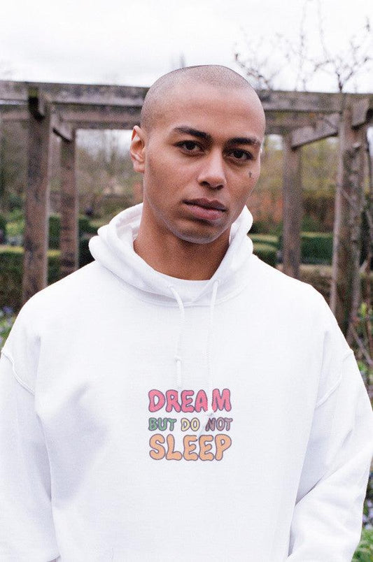Hoodie In White With Fruity Ravers Print - Dreambutdonotsleep