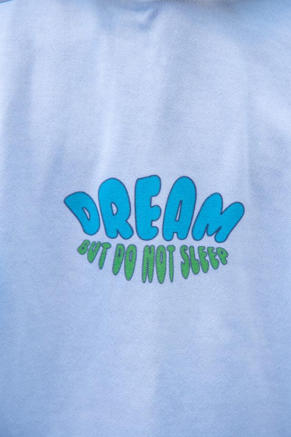 Hoodie in White with Worldwide Freedom print - Dreambutdonotsleep