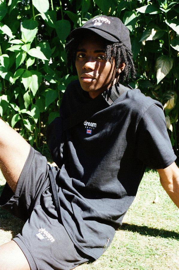 Black T-shirt With Dream Sport Embroidered Logo - Dreambutdonotsleep