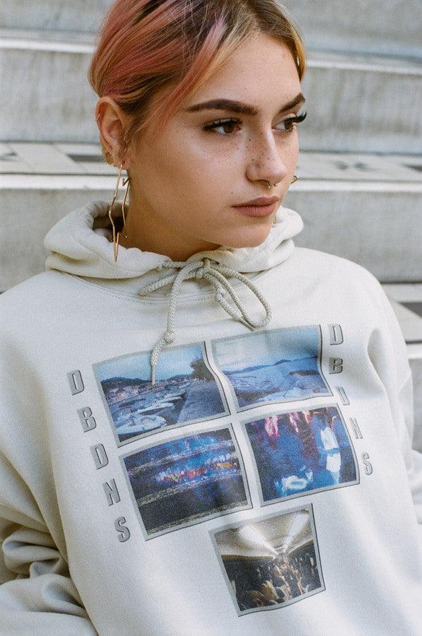 Hoodie in Sand with Croatian Festival Photo Print - Dreambutdonotsleep