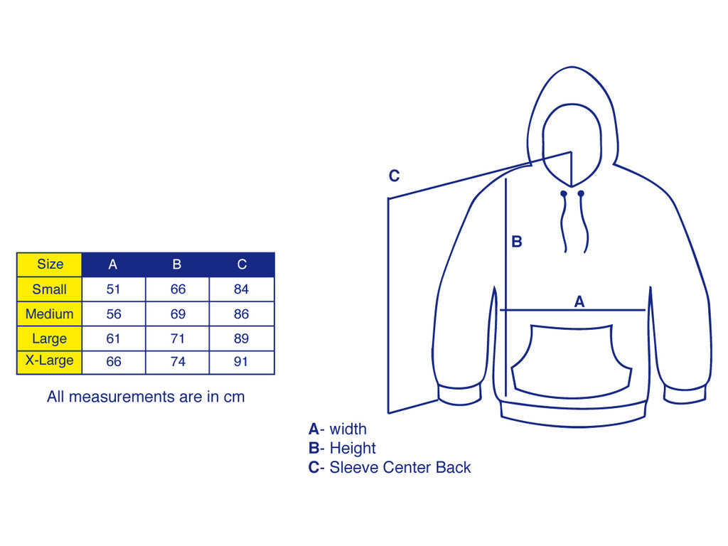 Royal Blue Hoodie With Embroidered Utopia Logo