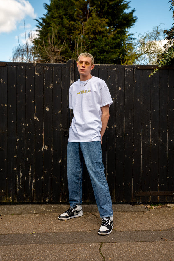 Short Sleeved T-Shirt in White with Vitamin D Summer print