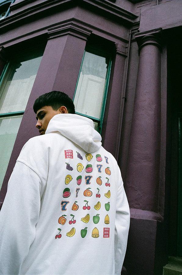 Fruity Casino Slots Design On White Hoodie - Dreambutdonotsleep