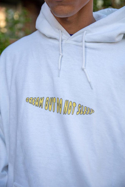 Hoodie in White with Vitamin D Summer Print - Dreambutdonotsleep