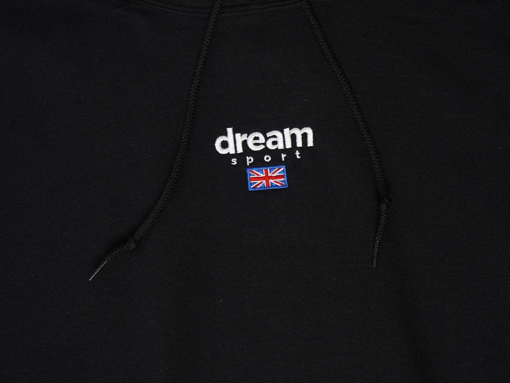 Black Hoodie With Dream Sport Embroidered Logo - Dreambutdonotsleep