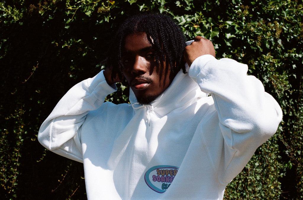 White Hoodie With Super Soaker Print - Dreambutdonotsleep