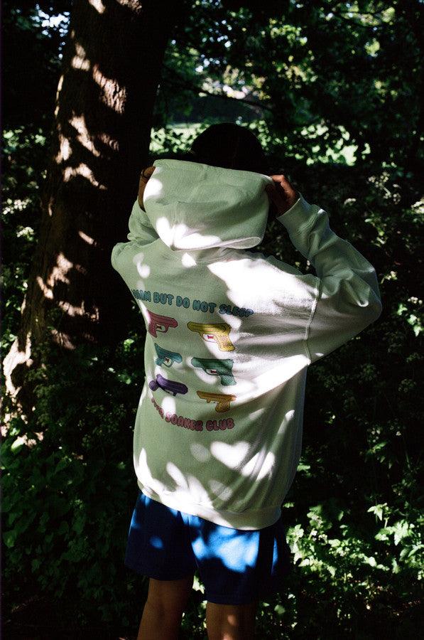 White Hoodie With Super Soaker Print - Dreambutdonotsleep