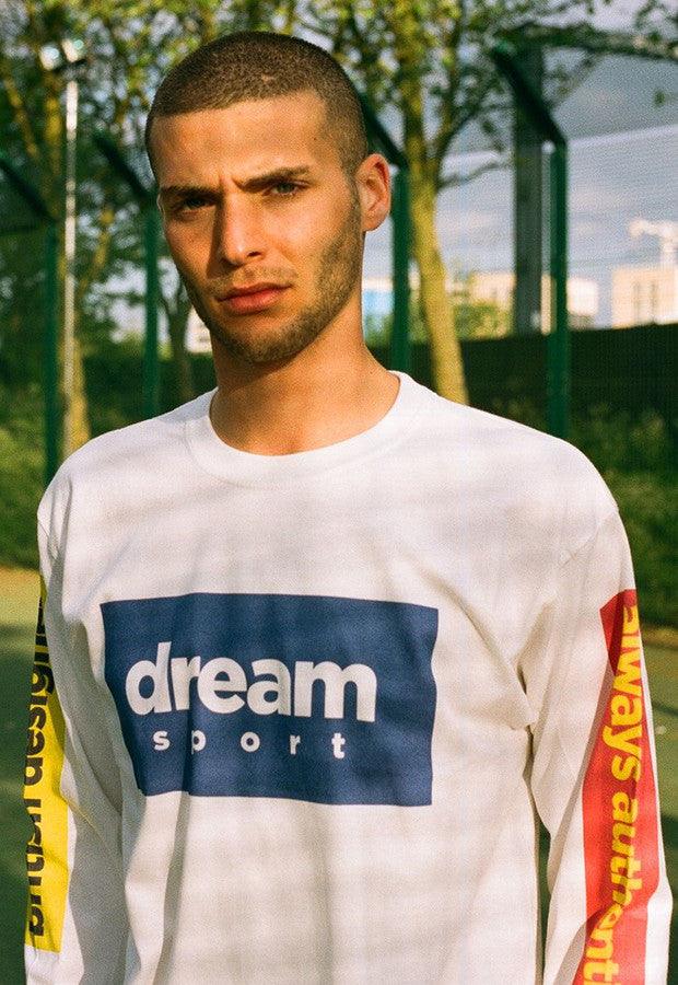 White Long Sleeved T-Shirt With British Designed Print.