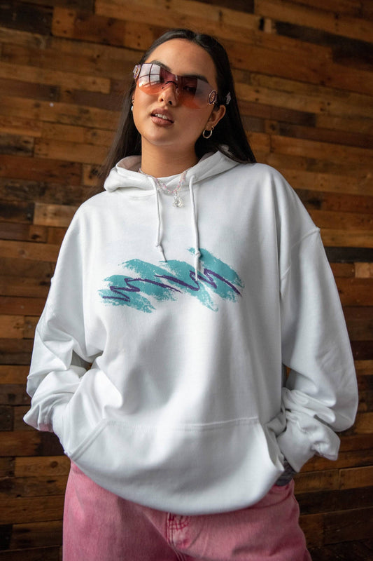 Hoodie in White with Juicy Beats Print