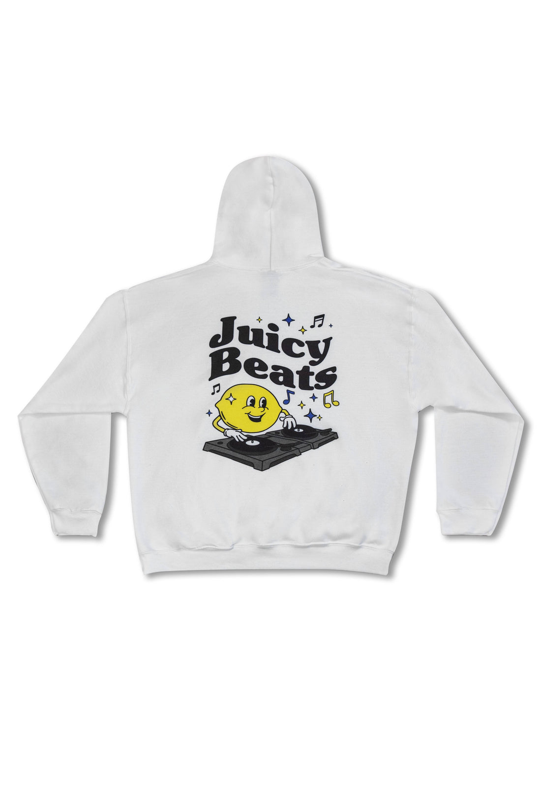 440gsm Heavyweight Hoodie in White with Planet Tripsies Print