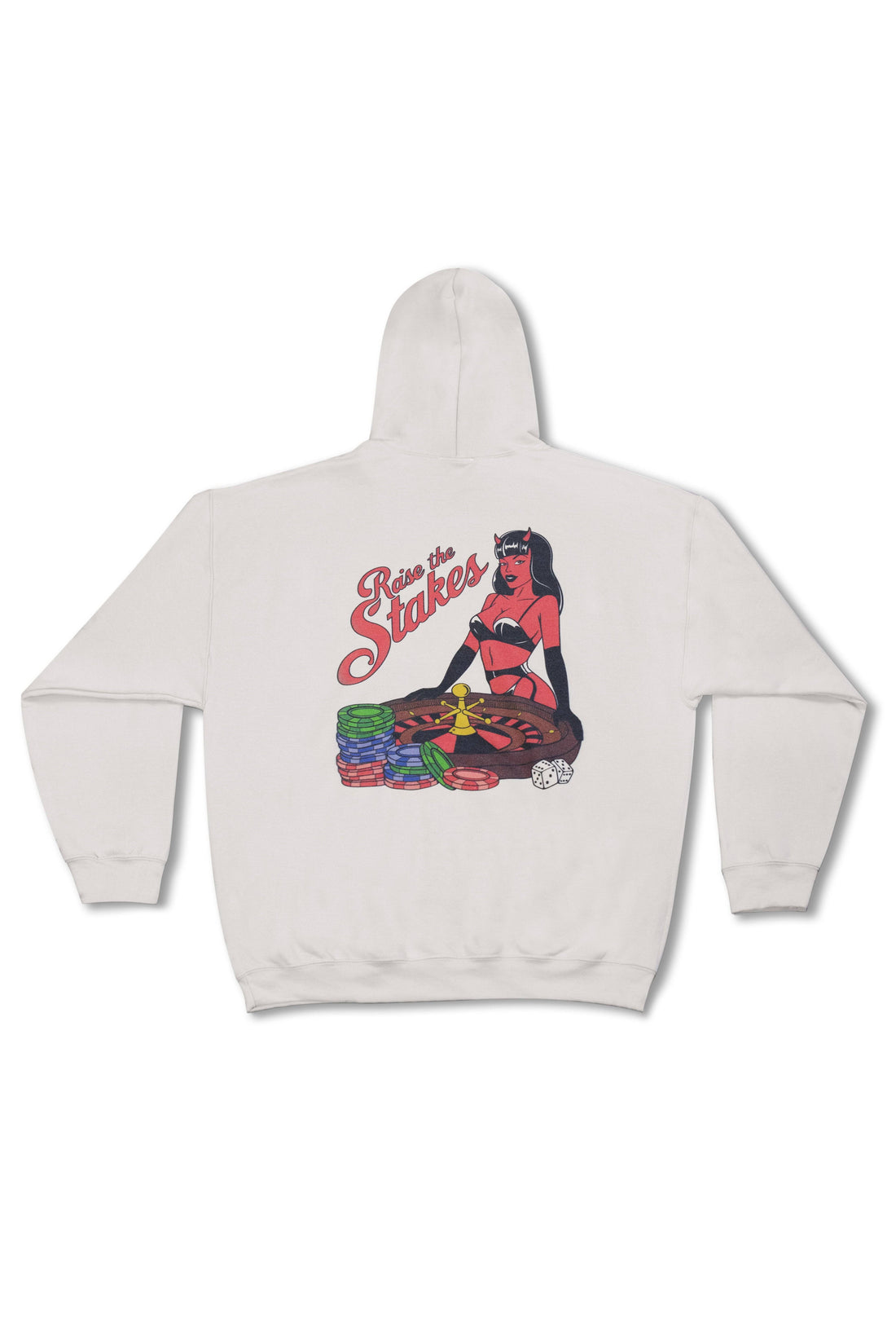 Hoodie in Ash Grey with Naughty By Nature Print