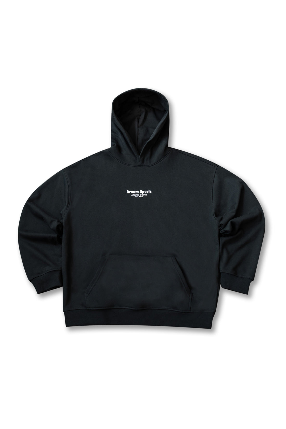 Premium Hoodie in Black with Dream Sports Logo Embroidery