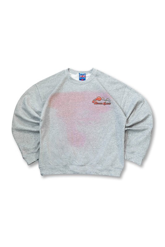 Sweatshirt in Heather Grey with Lollipop Print