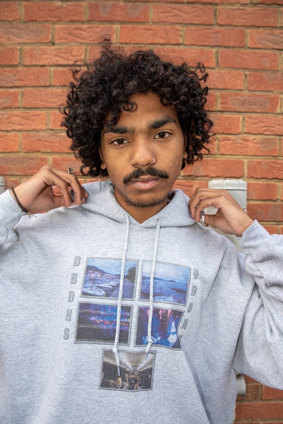 Hoodie in White With The Realm of Imagination Print