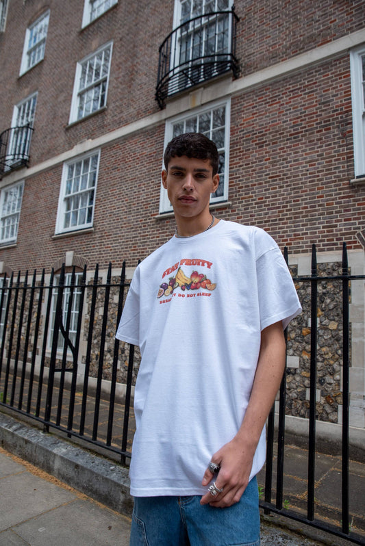 Hoodie in White with Jazz Cup Print