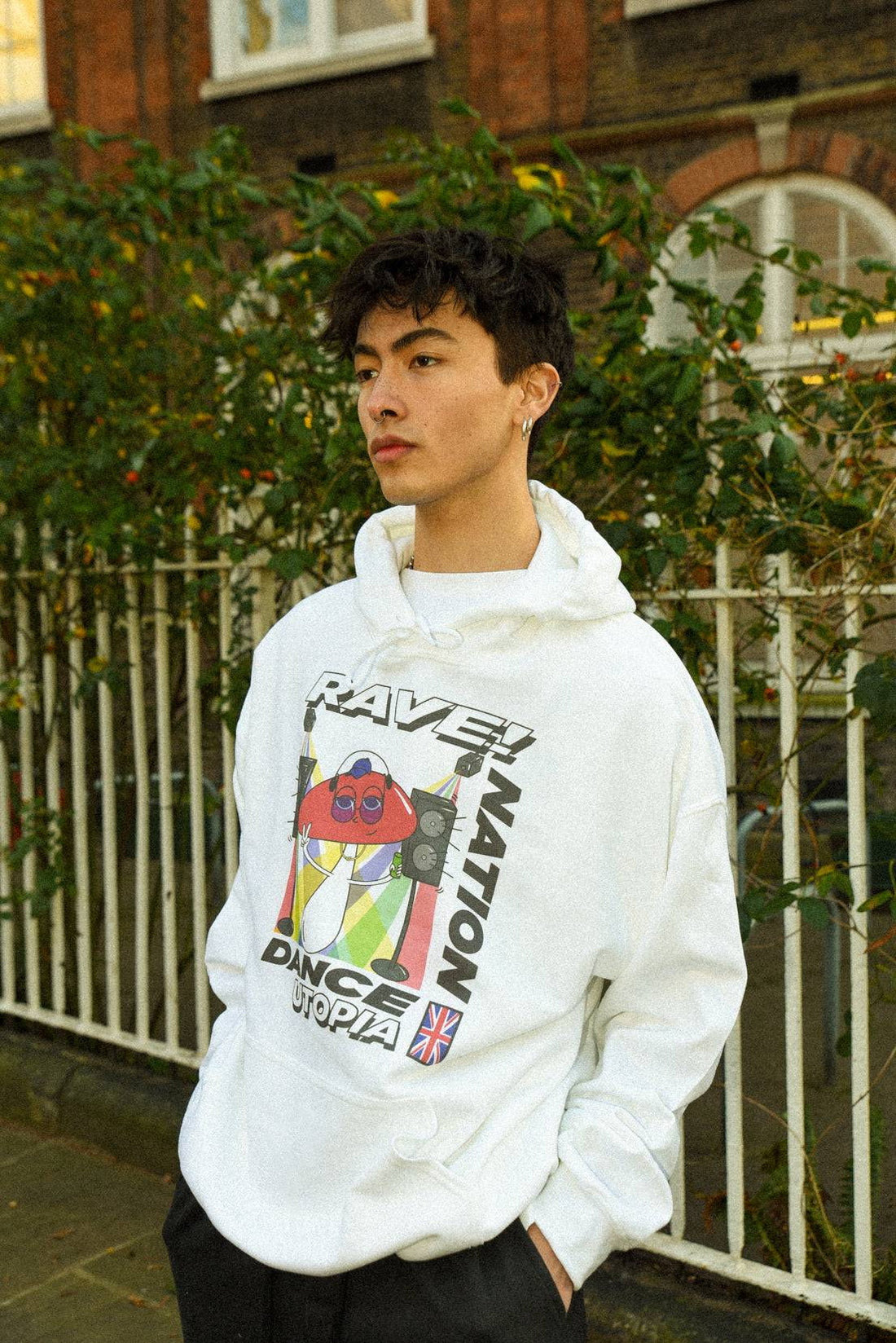 14 Zip Fleece in Black with Dream Sports Tonal Logo Embroidery