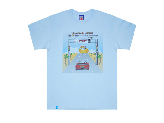 Short Sleeved T-shirt in White with Jazz Cup Print