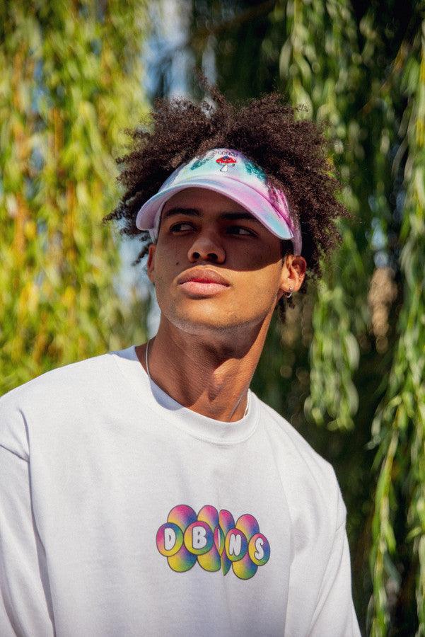 Tshirt in White with Zig-Zag Geometric Logo Print
