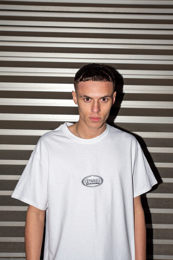 Short Sleeved T-shirt In White With Oval Logo Embroidery