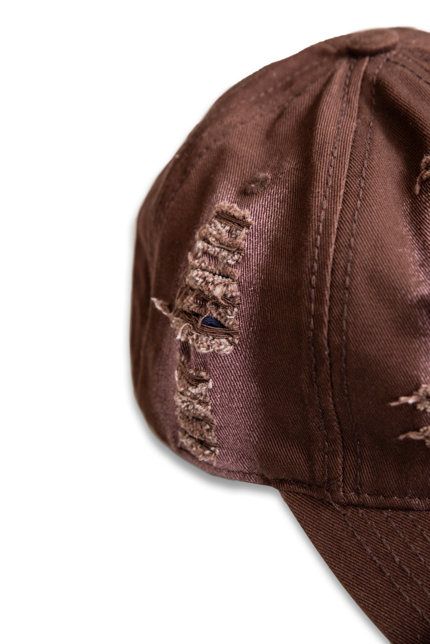 Distressed Cap with Here For The Rewind Embroidery