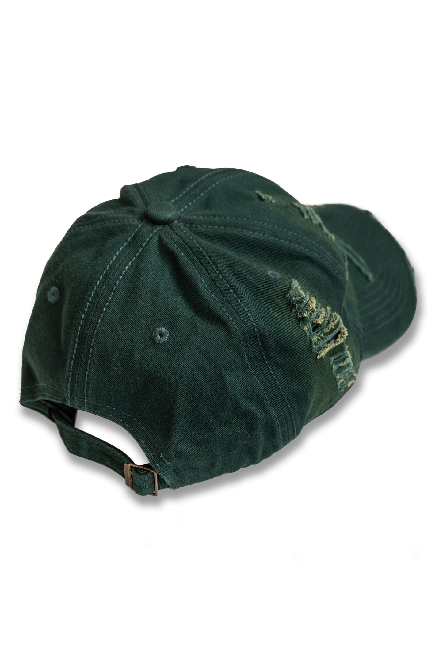 Distressed Cap with "Junglist On Duty" Embroidery - Green