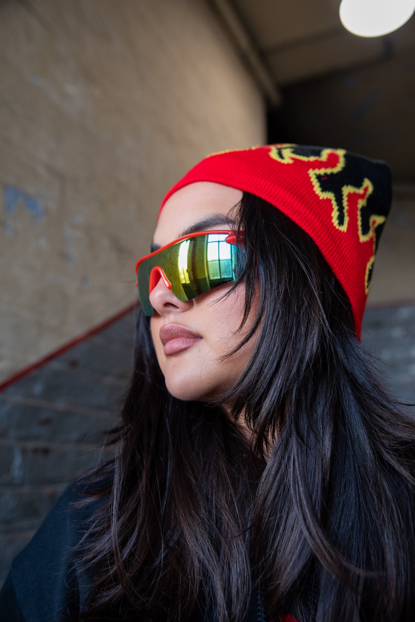 Sports Sunglasses in Red with UV400 Protection