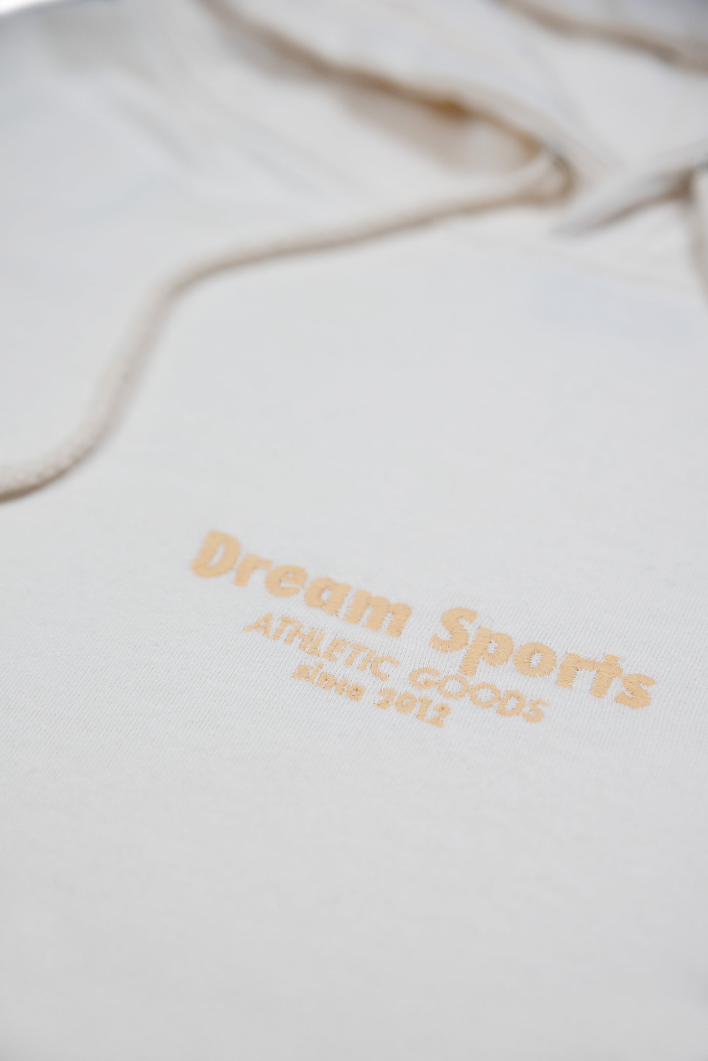 Hoodie in Vanilla with Dream Sports Tonal Logo Embroidery