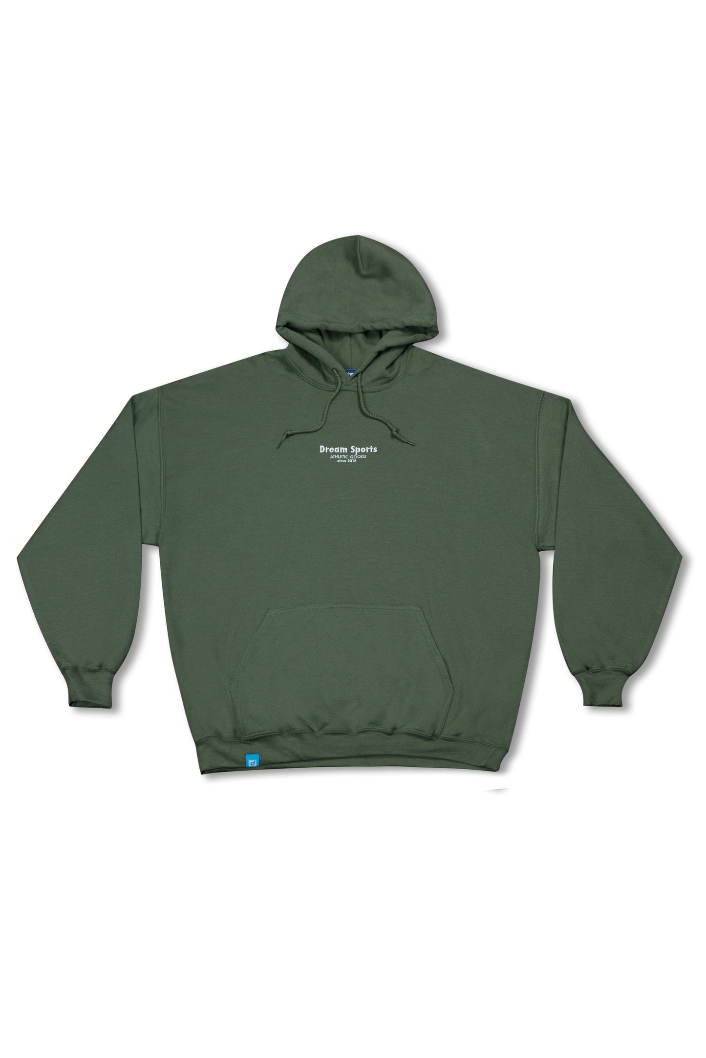 Hoodie in Military Green with Dream Sports Tonal Logo Embroidery