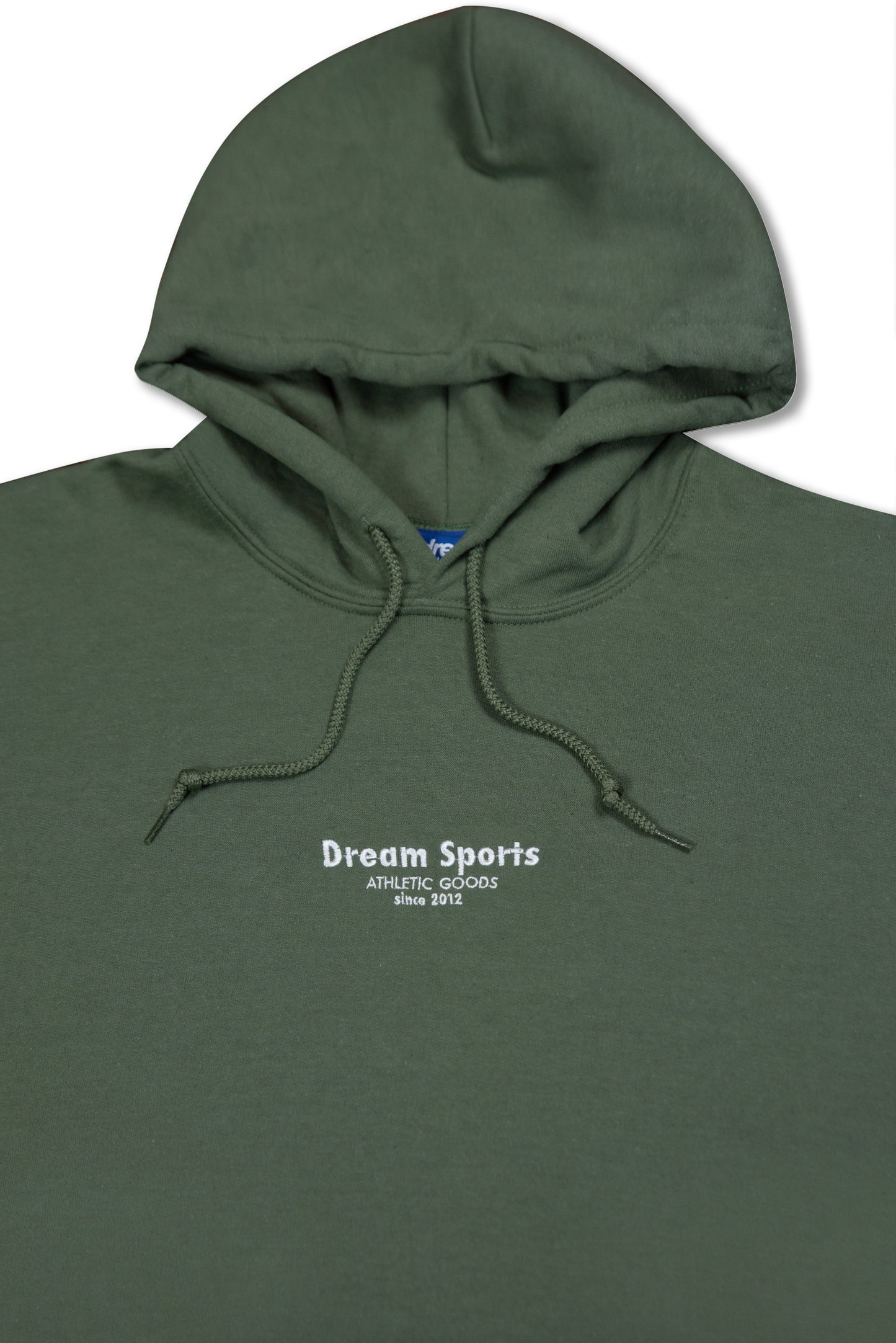 Hoodie in Military Green with Dream Sports Tonal Logo Embroidery