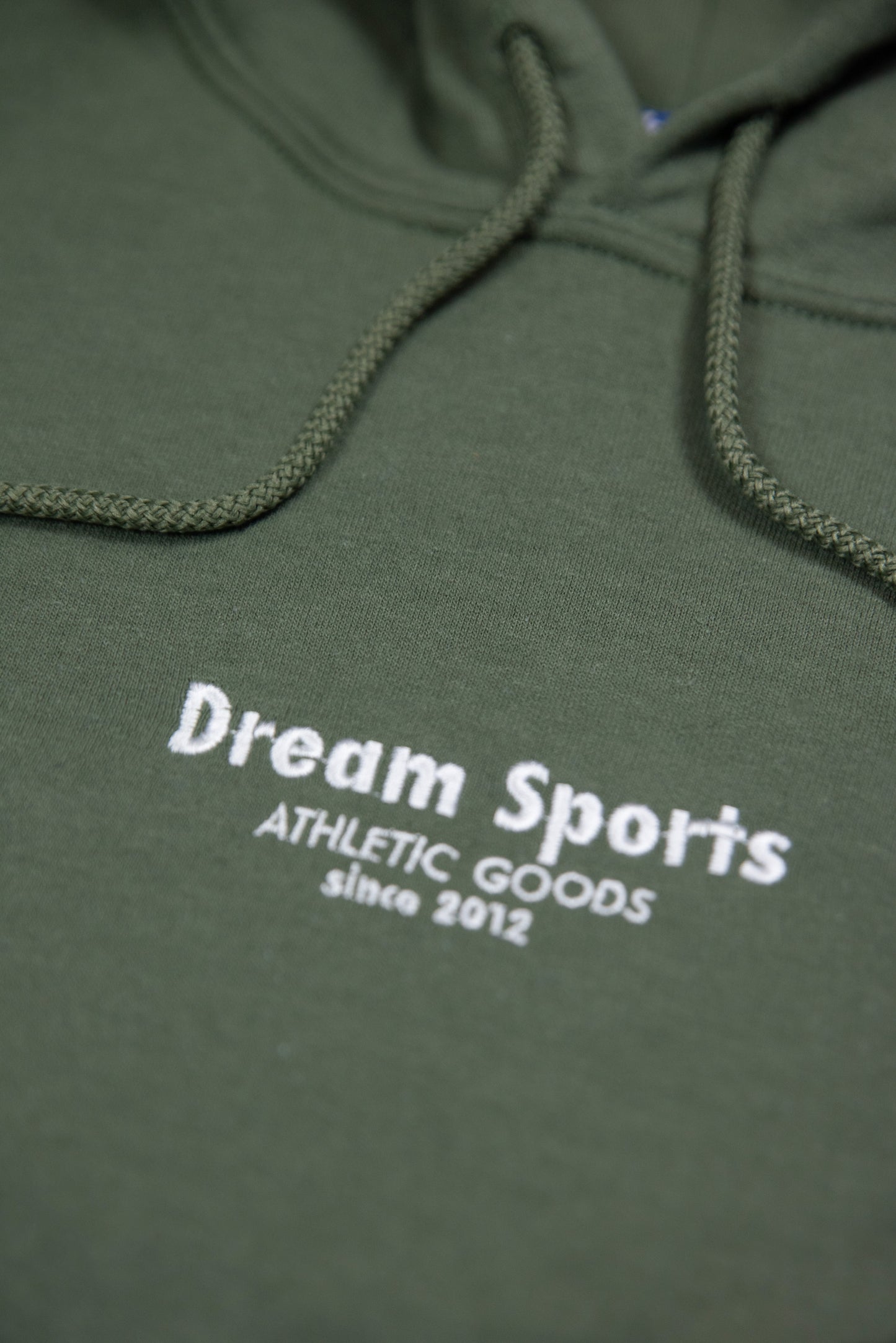 Hoodie in Military Green with Dream Sports Tonal Logo Embroidery