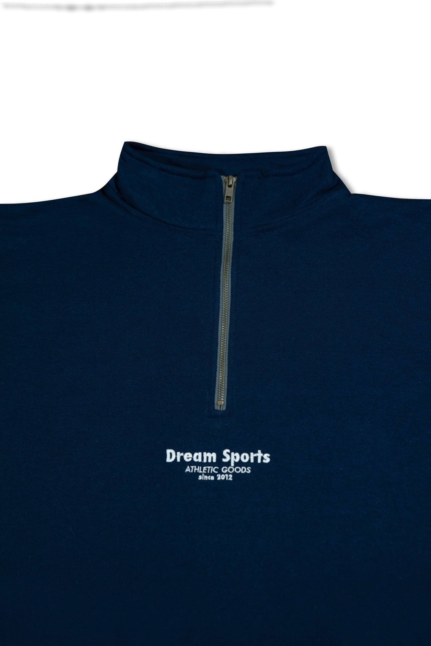 1/4 Zip Sweatshirt in Navy with Dream Sports Tonal Logo Embroidery