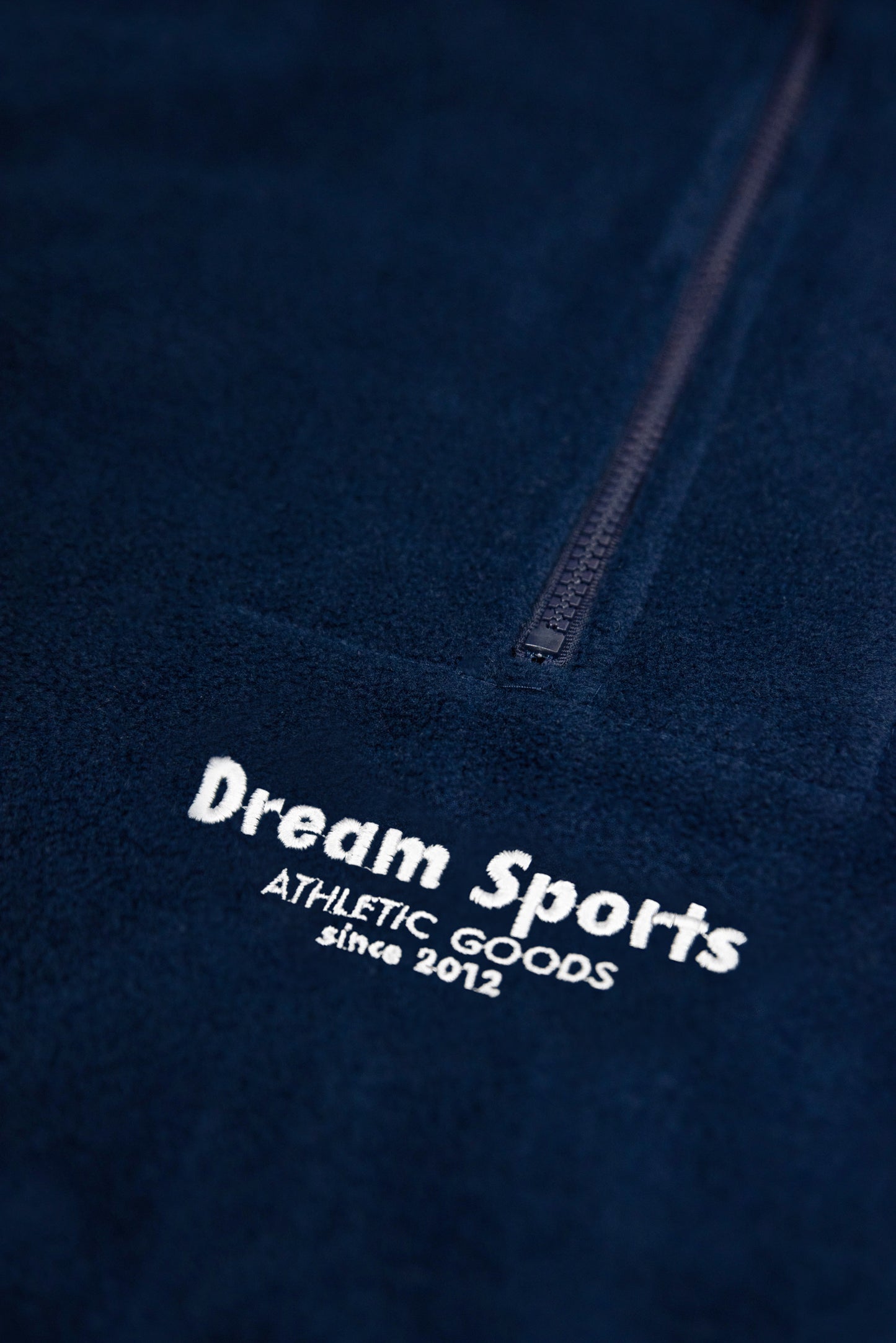 1/4 Zip Fleece in Navy with Dream Sports Tonal Logo Embroidery