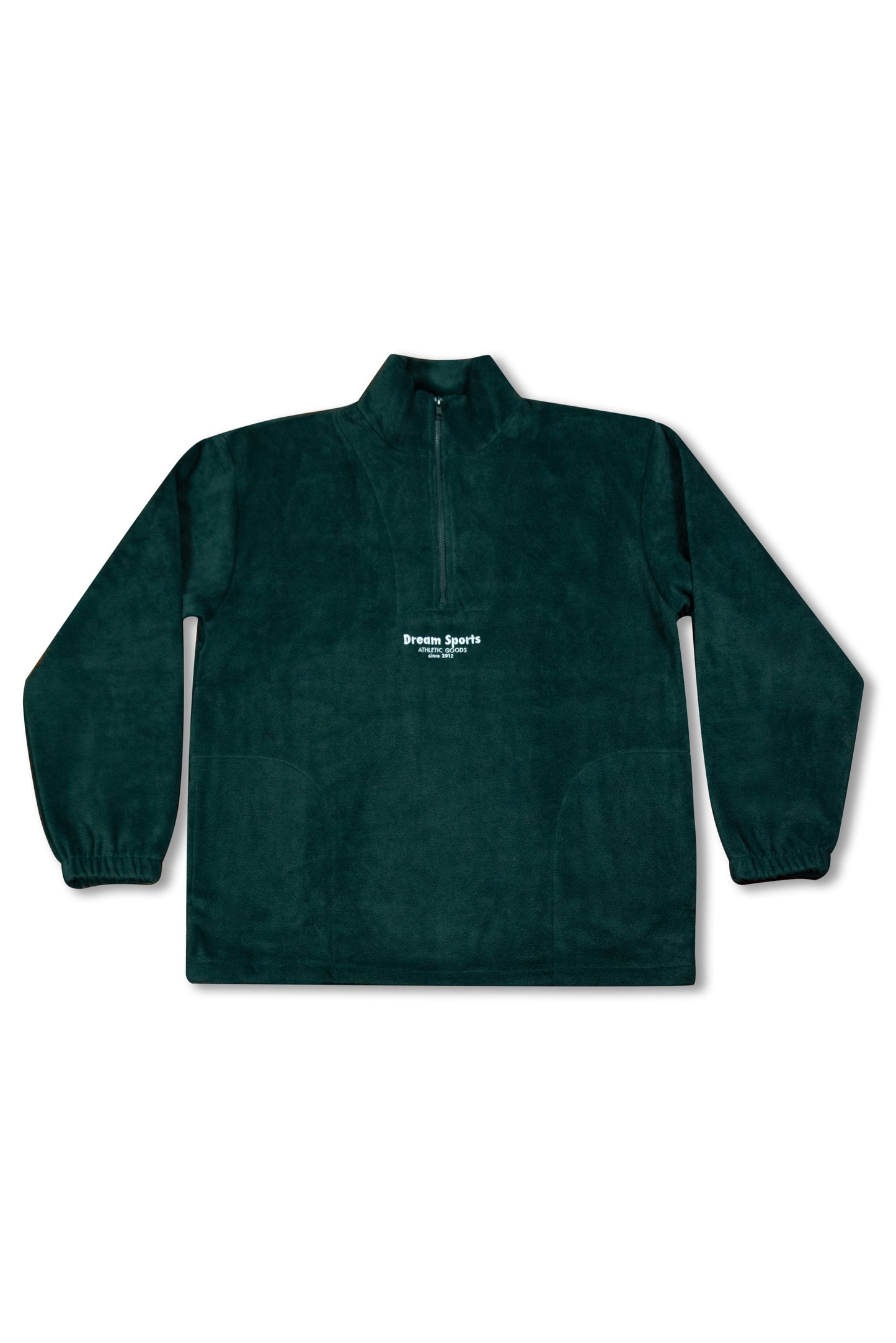 1/4 Zip Fleece in Forest Green with Dream Sports Tonal Logo Embroidery