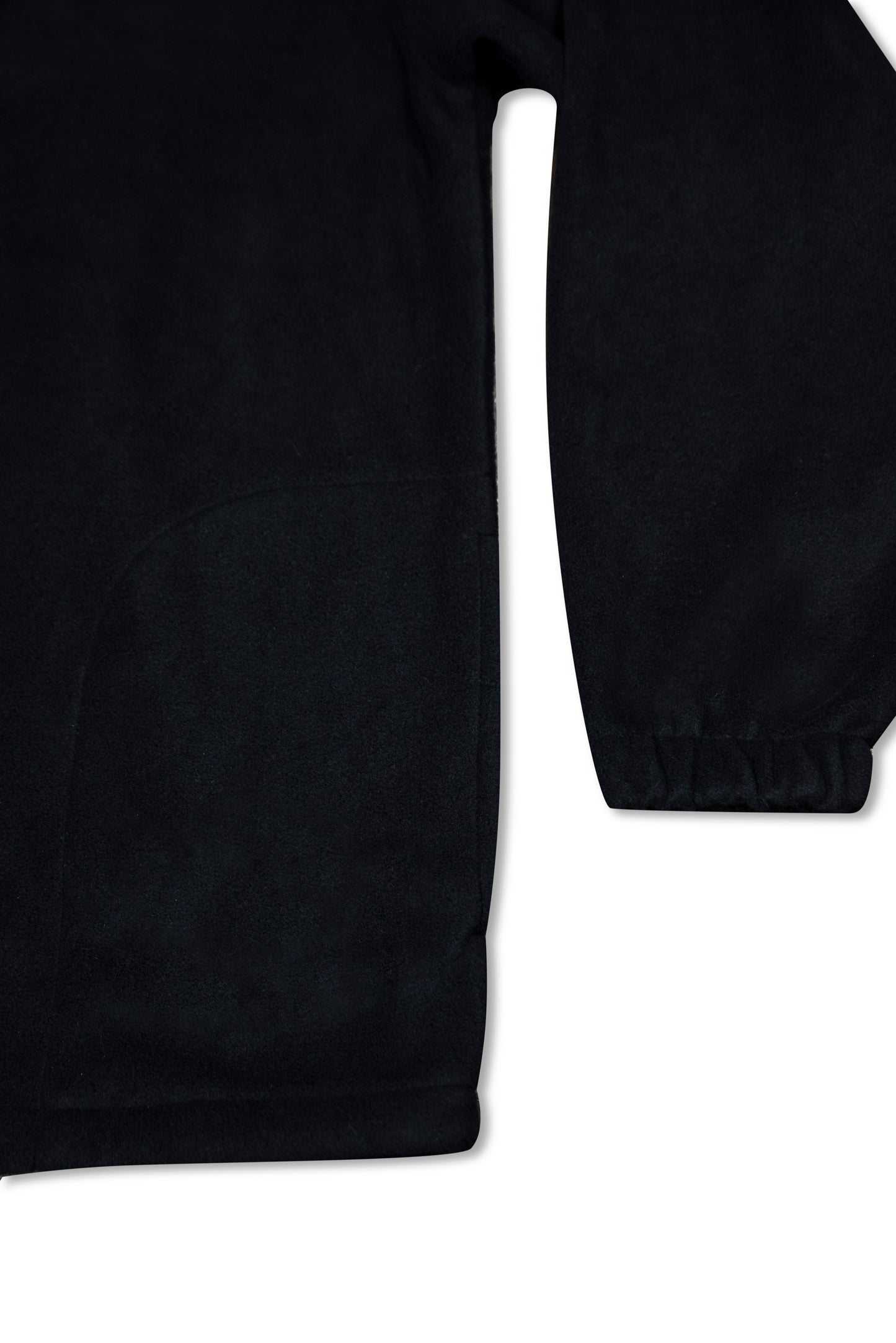 1/4 Zip Fleece in Black with Dream Sports Tonal Logo Embroidery