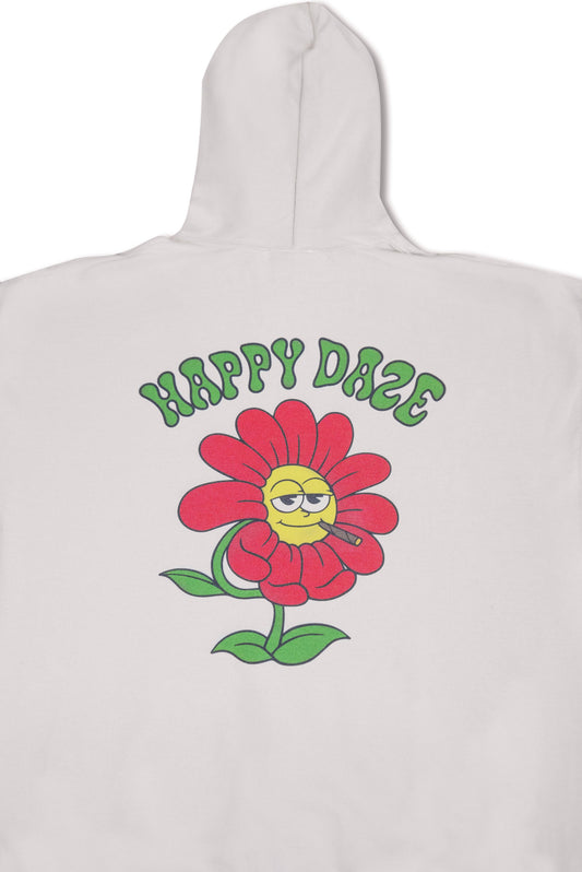 Hoodie in Sand with Happy Daze Flower Print