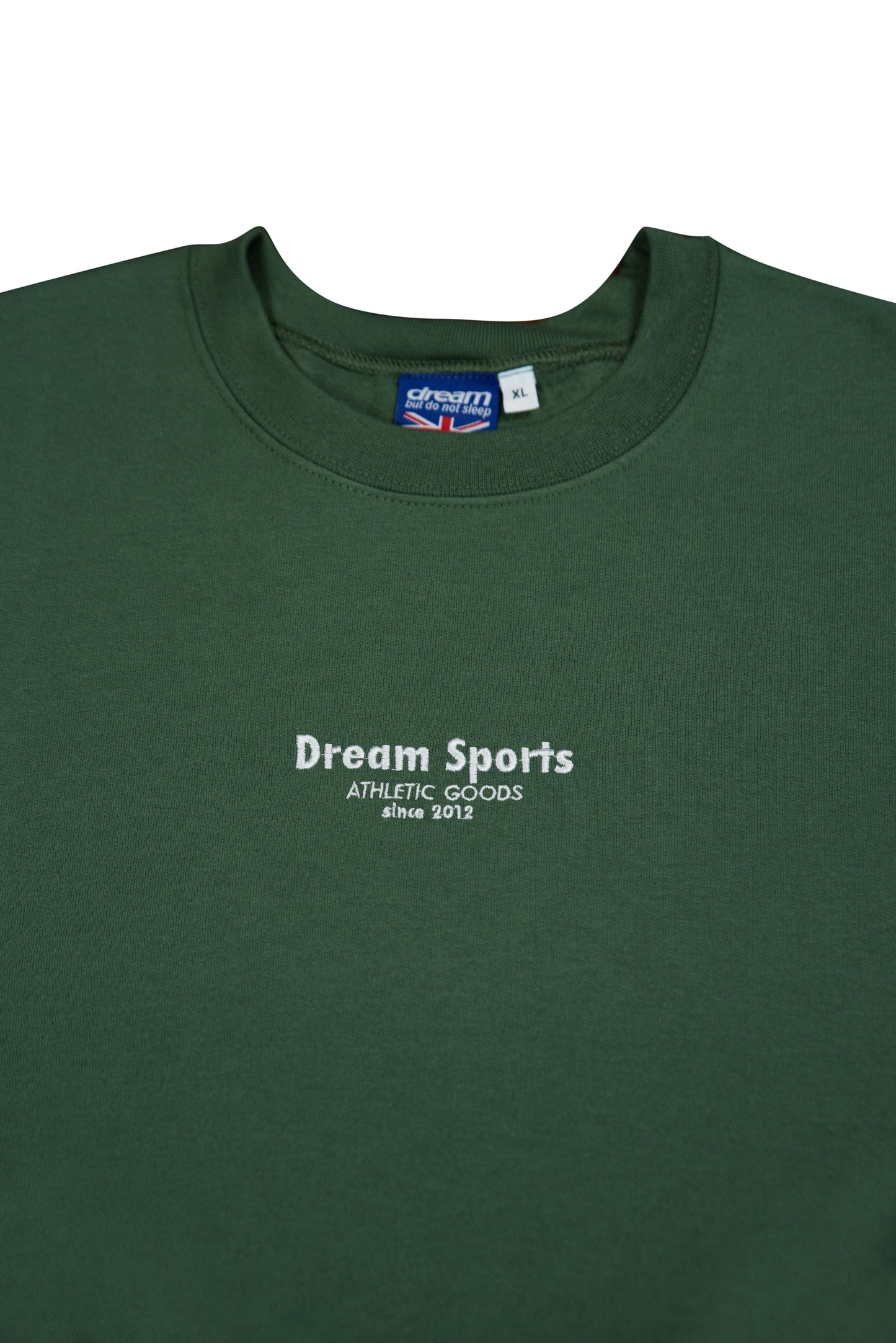 Sweatshirt in Military Green with Dream Sports Logo Embroidery