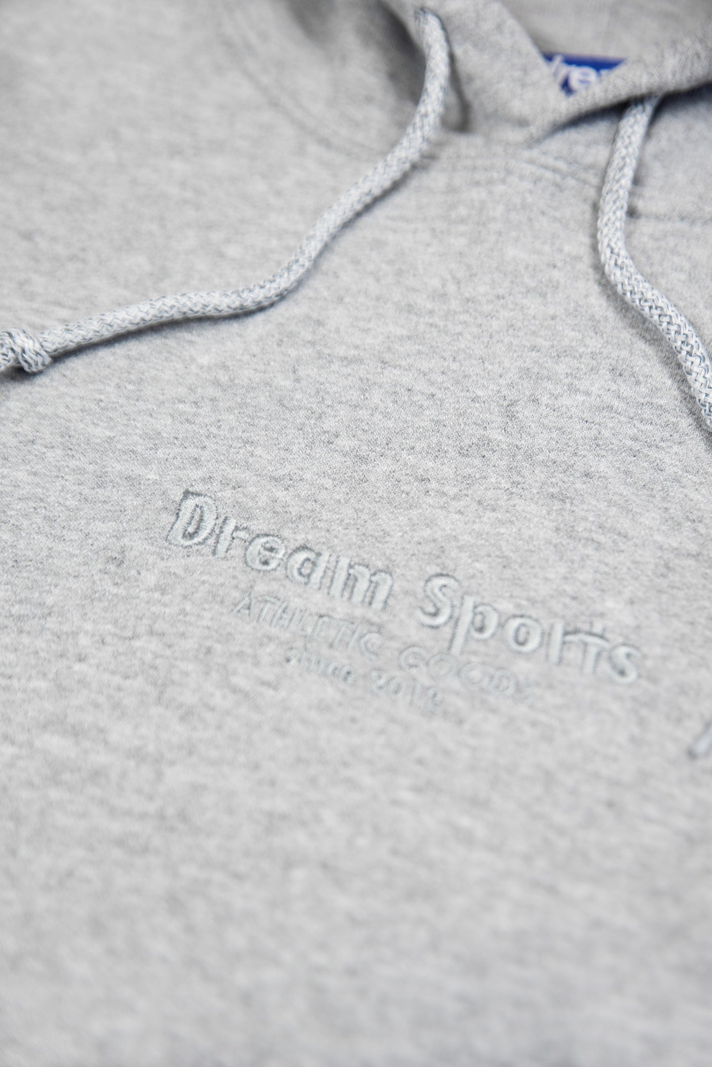 Hoodie in Heather Grey with Dream Sports Tonal Logo Embroidery