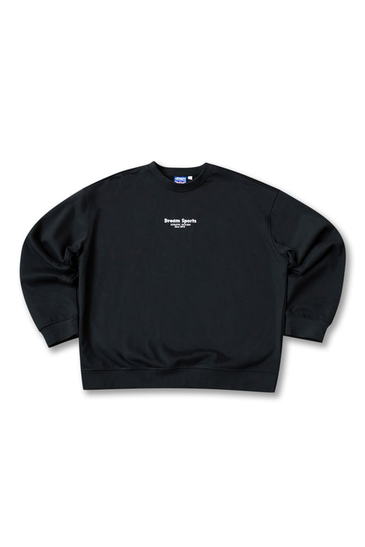 Premium Sweatshirt in Black with Dream Sports Logo Embroidery