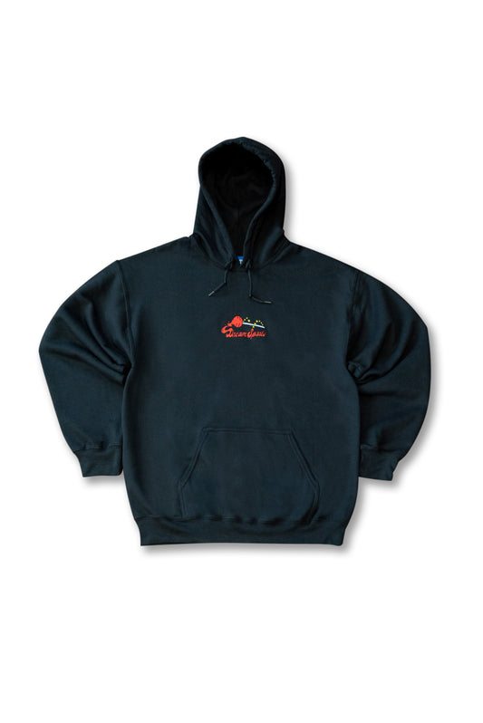 Hoodie in Black with Lollipop Embroidery