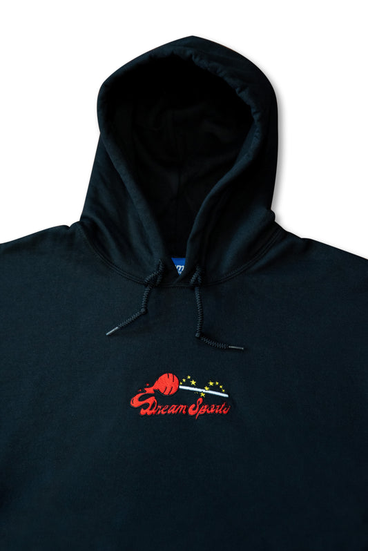 Hoodie in Black with Lollipop Embroidery