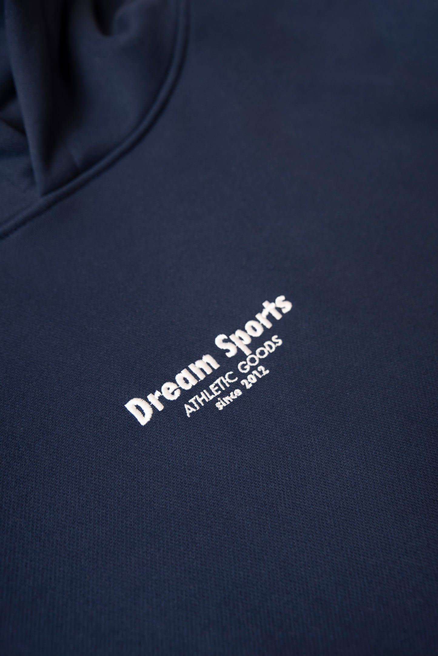 Premium Hoodie in Navy with Dream Sports Logo Embroidery