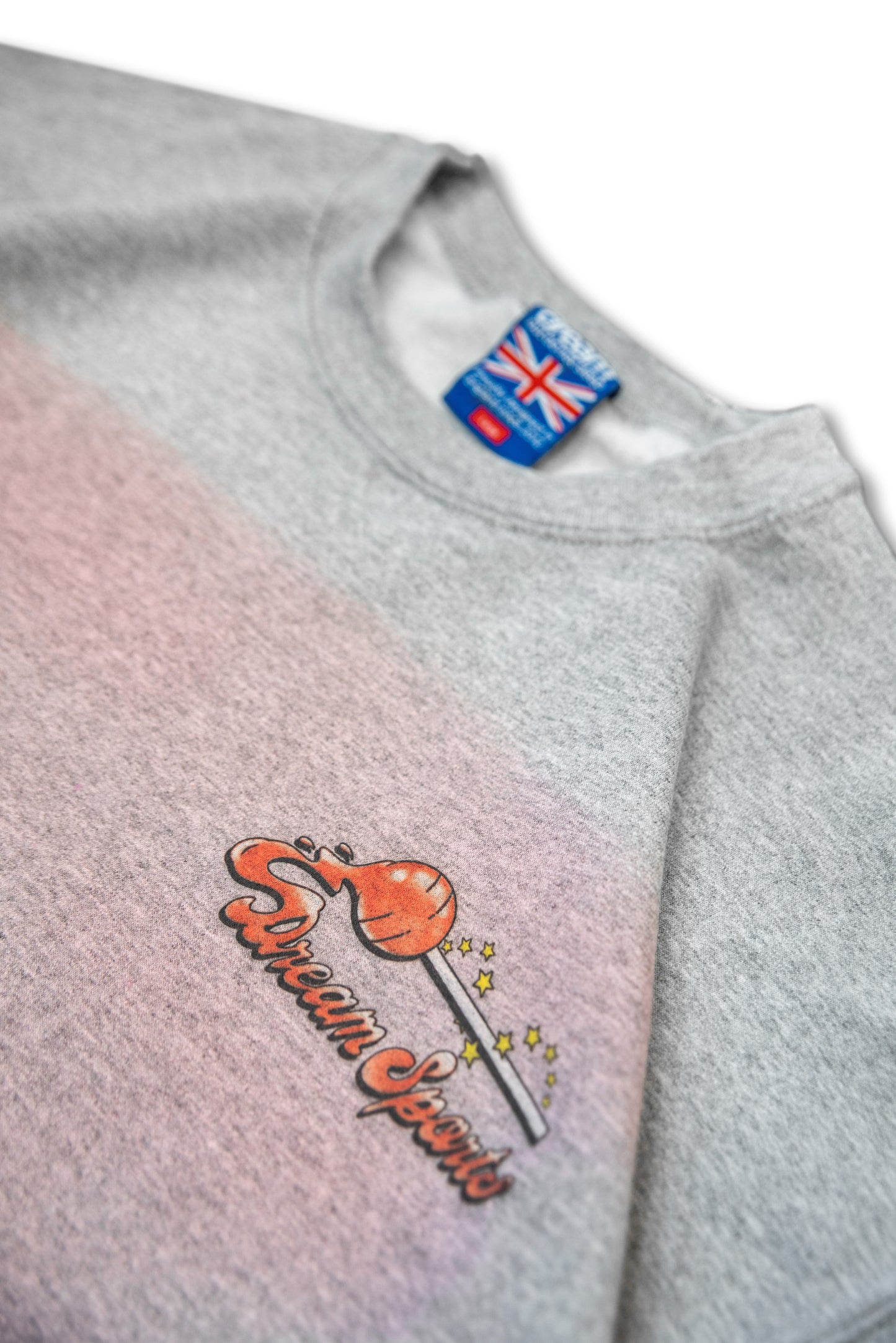 Sweatshirt in Heather Grey with Lollipop Print