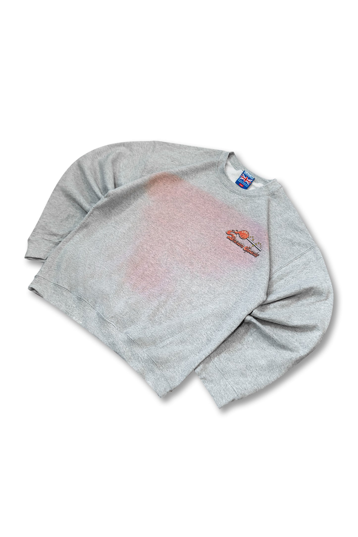 Sweatshirt in Heather Grey with Lollipop Print