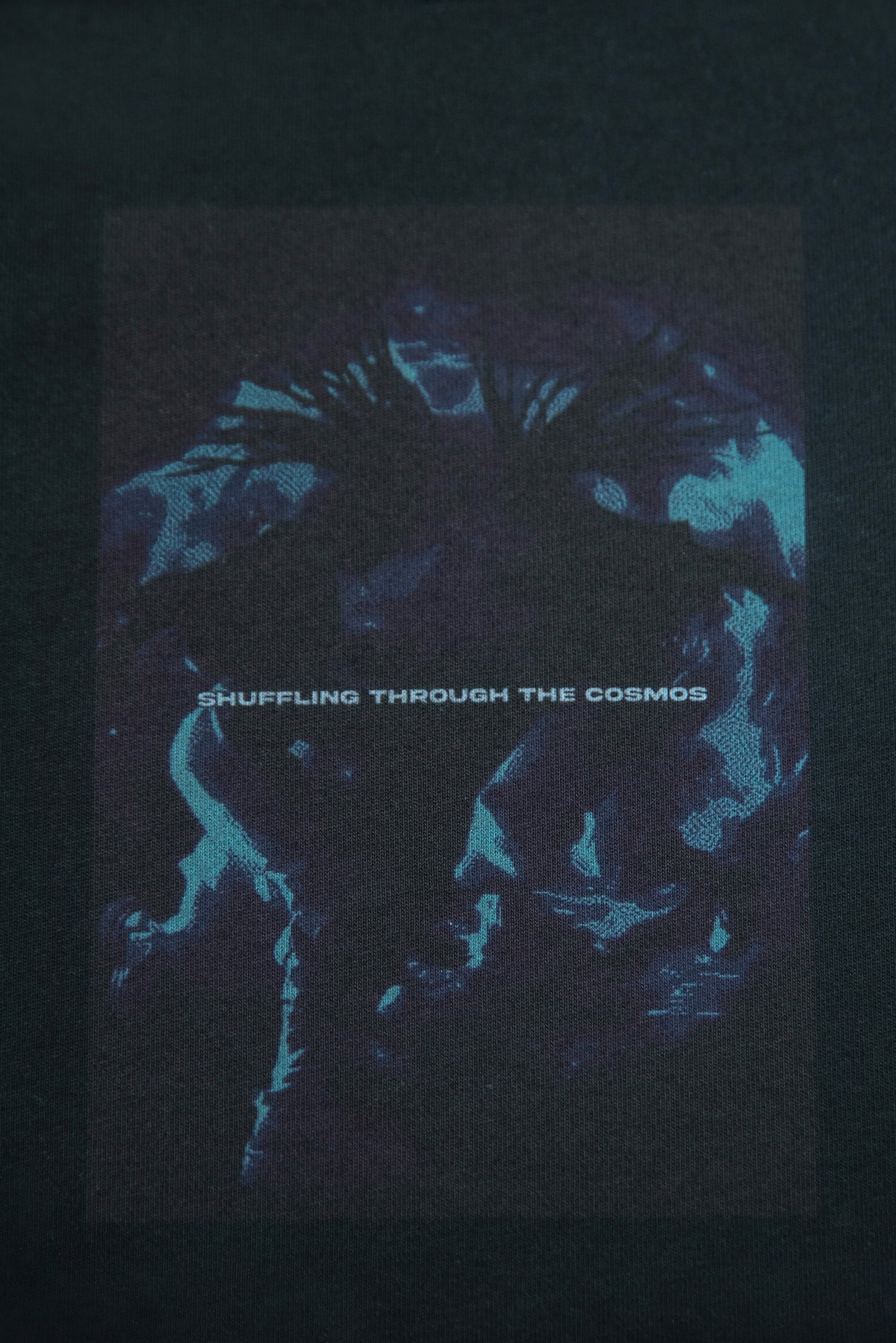 Premium Sweatshirt in Black Shuffling Through The Cosmos