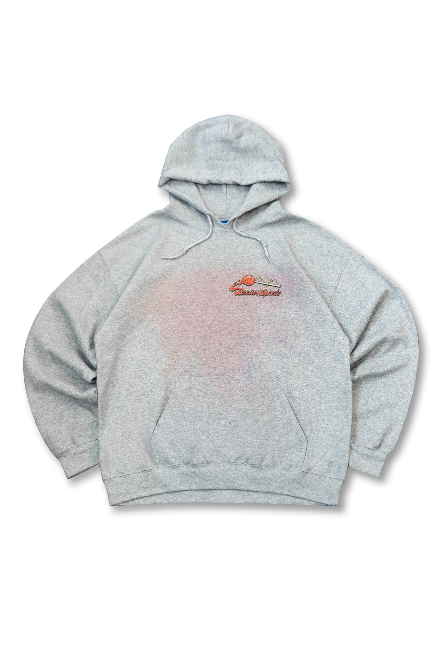 Hoodie in Heather Grey with Lollipop Print