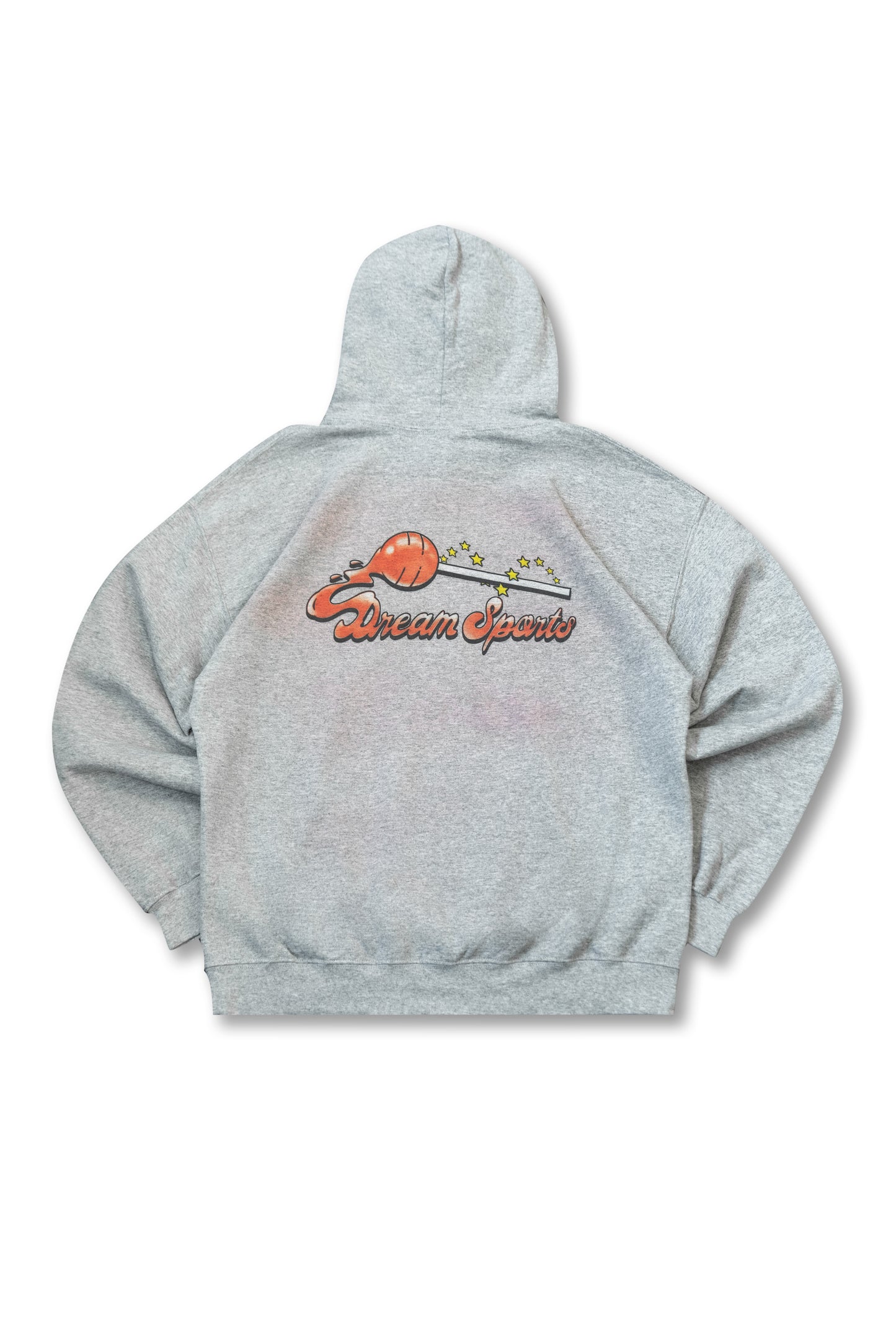 Hoodie in Heather Grey with Lollipop Print