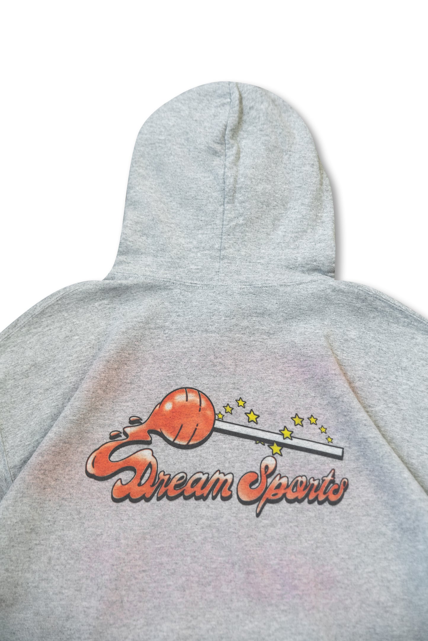 Hoodie in Heather Grey with Lollipop Print